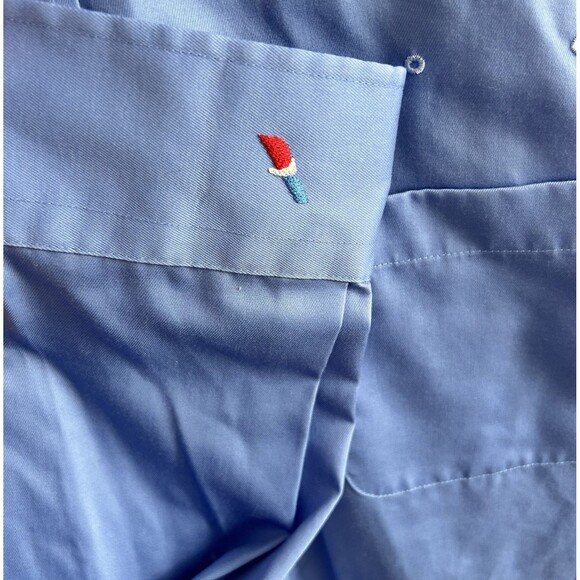 Lands End American Airlines Mens Long Sleeve Blue Uniform Shirt 2XL Tall (50-52) - Picture 6 of 13